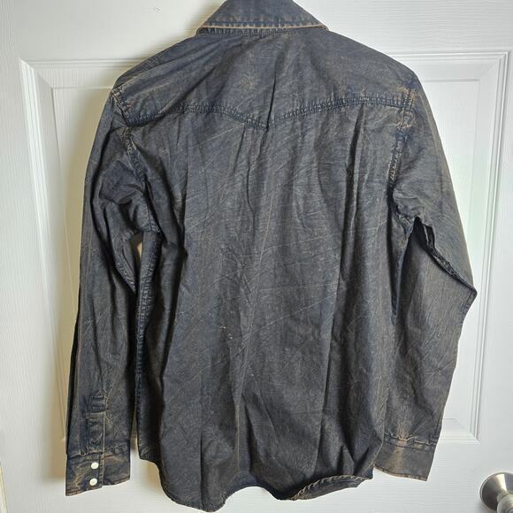 NWT Rafter C Cowboy Collection Button-Up-Black-Kid's‎ XL - Picture 6 of 8